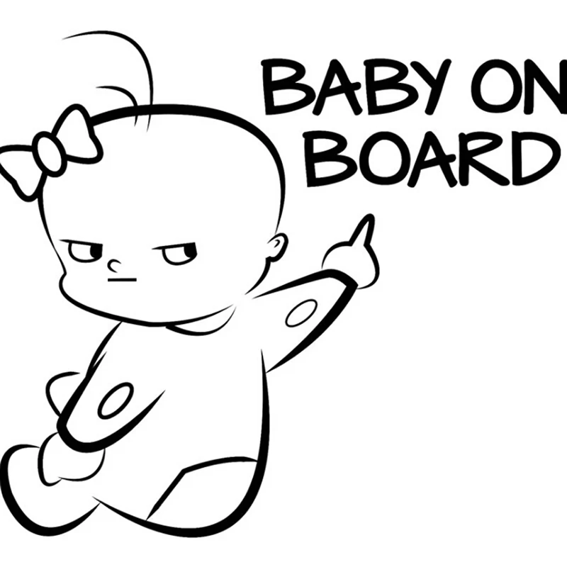 

Funny Vinyl Car Sticker Warning Sign Decal DIY reflective auto stickers Cute BABY ON BOARD