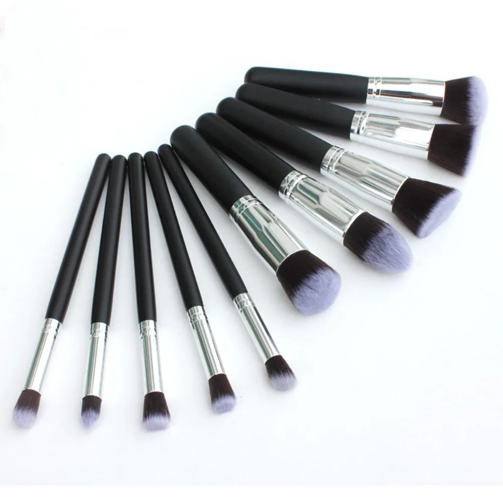 

2019 10pcs/set 5 Thick 5 Thin pro Makeup Brushes Professional Magic ABS Cosmetic Brush Set Eyeshadow Powder Foundation Appliers
