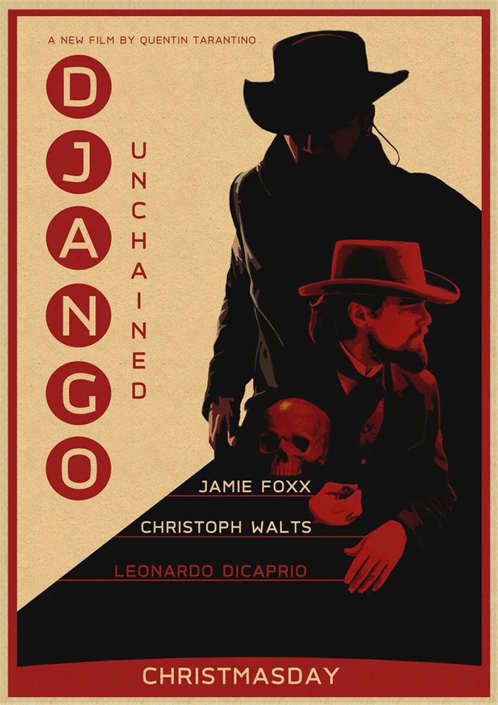 Классический фильм Django Unchained Квентин Тарантино Ретро плакат крафт-бумага кафе домашний декор стен Живопись - Цвет: Лиловый