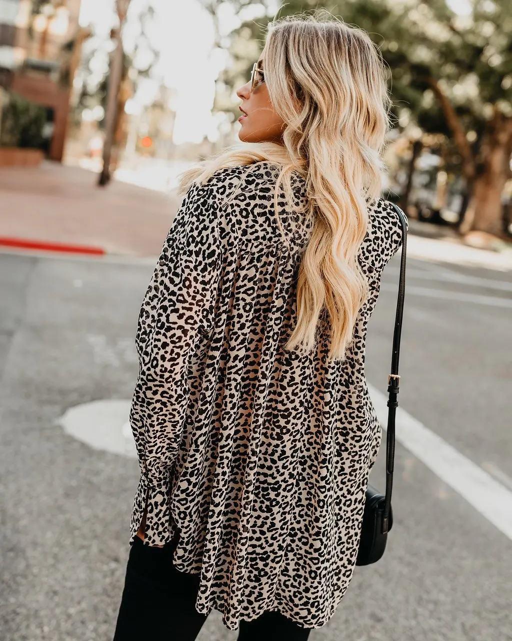 026 Work Wear Office Blouse Women Shirt Top Flare Long Sleeve 2018 V Neck Casual Sexy Leopard Blouse Plus Size Elegant Blusas Mujer 2