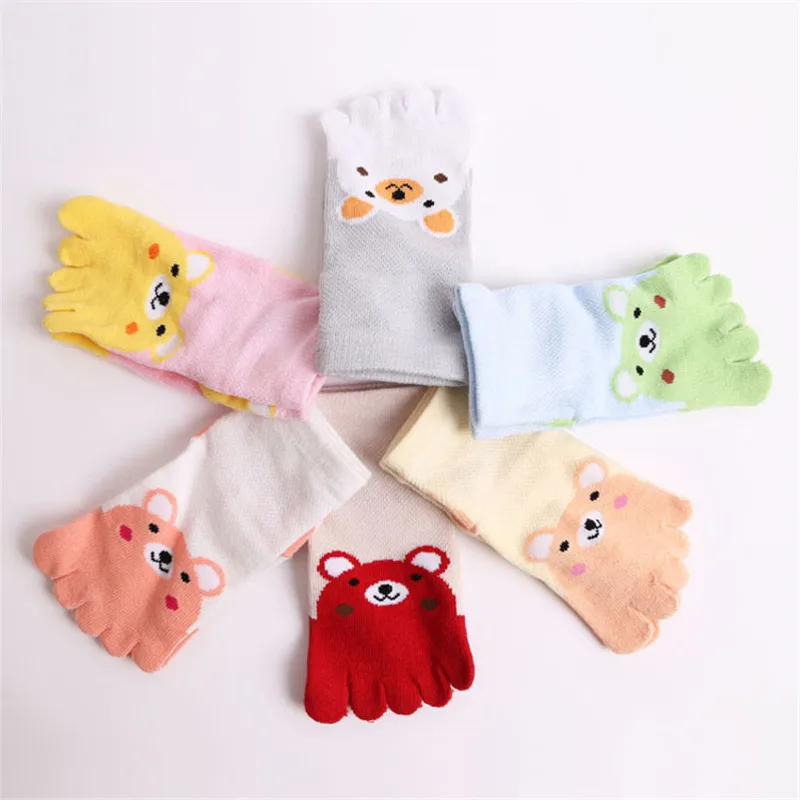 

Spring and Autumn Children's Socks Cheap Stuff Cotton Baby Socks Cartoon Animal Girl and Boy Socks Cute Five Fingers Socks