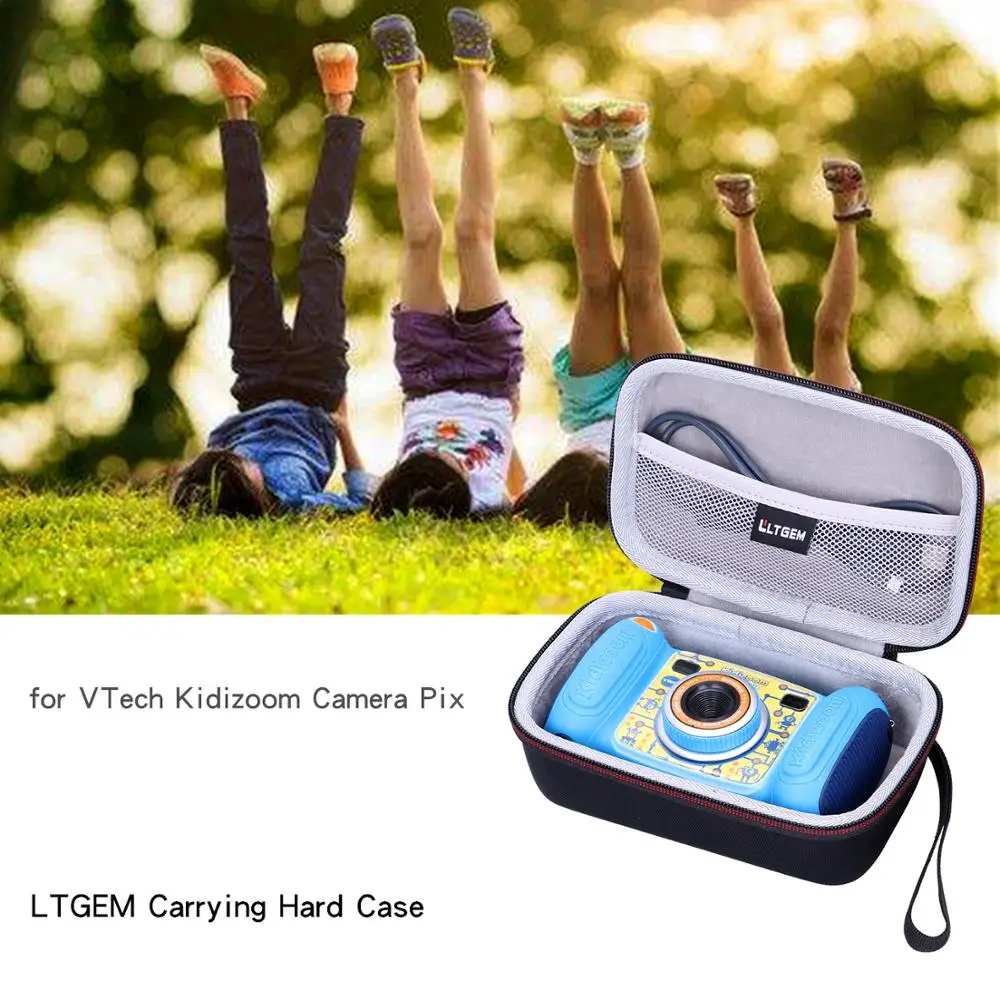 fontein Handel katje Ltgem Eva Zwarte Draagtas Hard Case Voor Vtech Kidizoom Camera Pix -  AliExpress