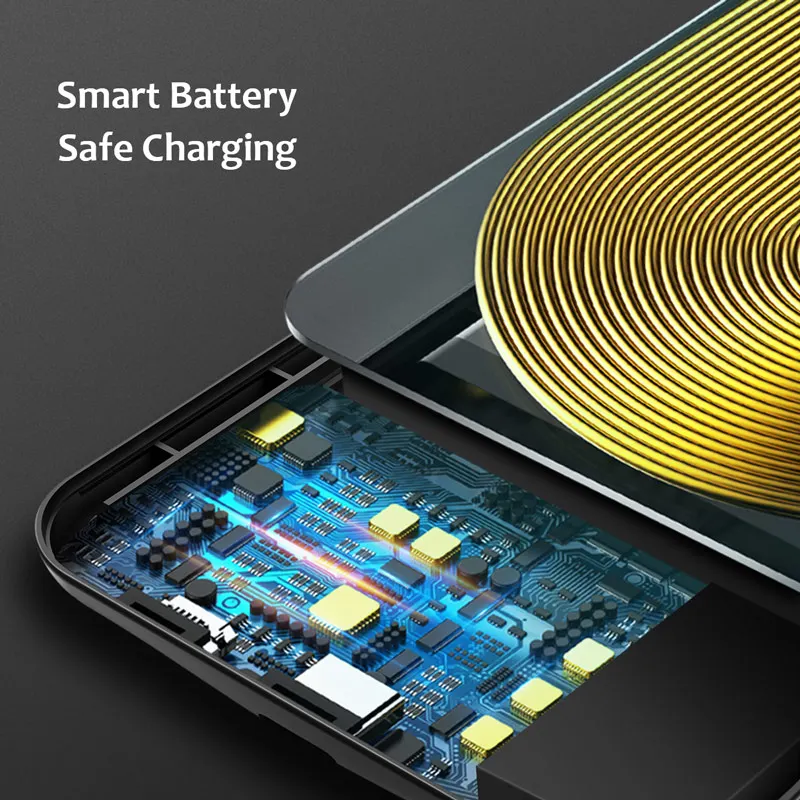 ROCK Magnetic Wireless Charger Back Clip Power Bank For iPhone XR 5000MAh External Portable Backup Battery Fast Charging Case ROCK Magnetic Wireless Charger Back Clip Power Bank For iPhone XR 5000MAh External Portable Backup Battery Fast Charging Case