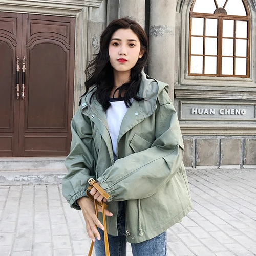 

2019 Free Shipping New Fashion Autumn Winter Women Work Coat Indbreaker Female Korean Version Student Leisure Loose Jacket