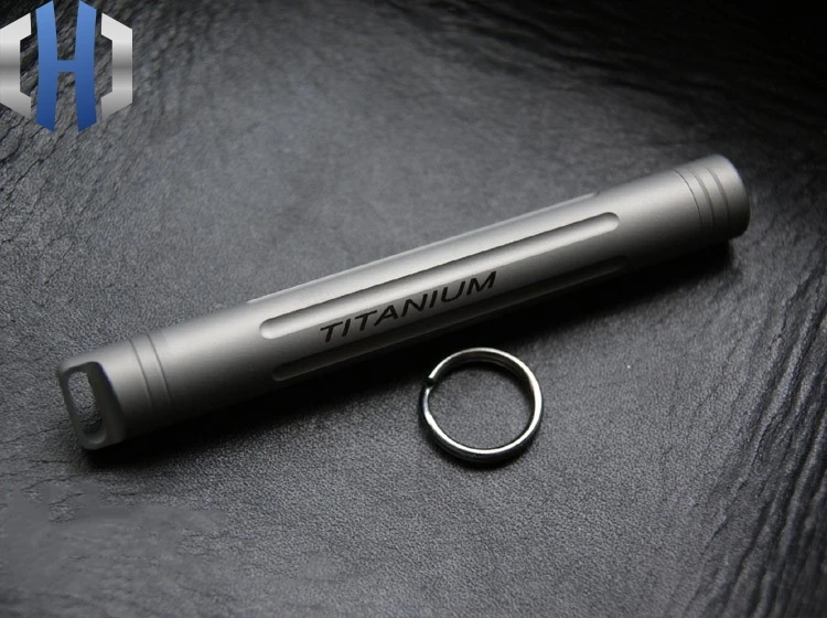 EDC Titanium Alloy Waterproof Bin Keychain Pendant Portable Waterproof Toothpick Bottle Salt Bar Can Medicine Box