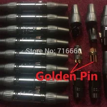 ; набор из 10 пар/лот подобным Neutrik мужской и женский разъем XLR золотые шпильки, высокое качество переменного тока 3-полюсный женский и мужской разъем кабеля