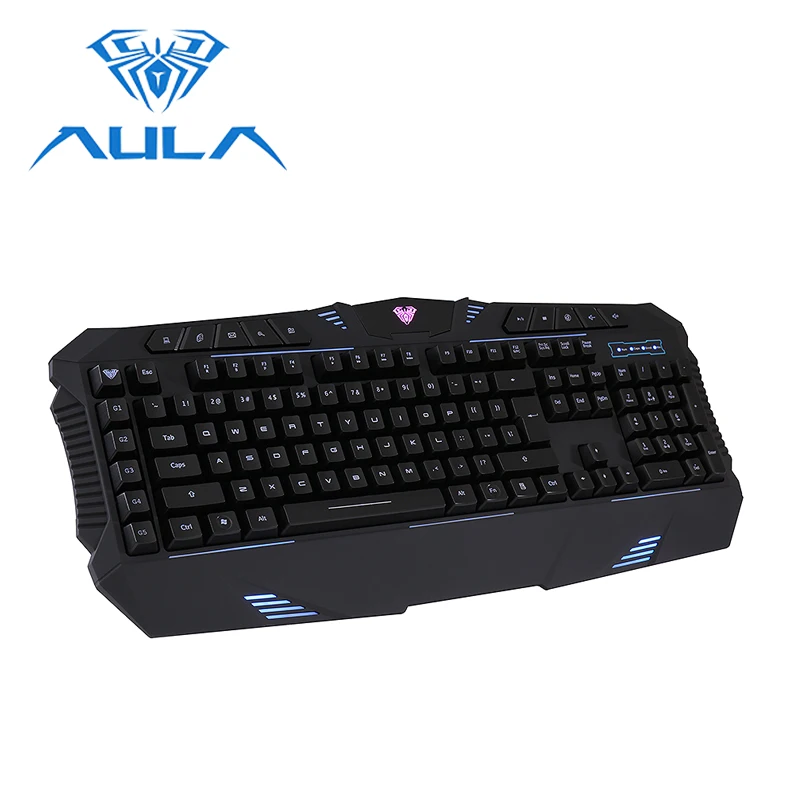 

AULA Gaming Keyboard 120 Keys 3 colors LED Backlit USB Wired Ergonomics for Computer PC Laptop Desktop Office Keyboard #862