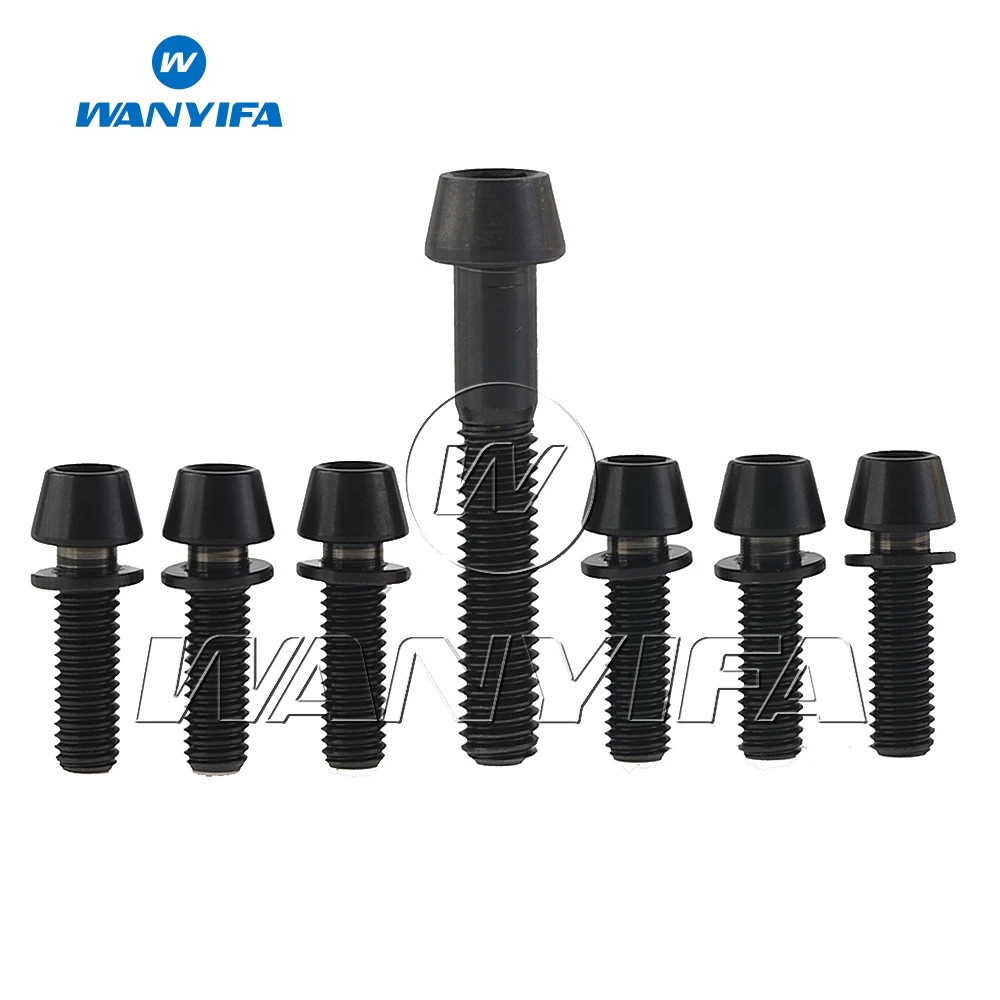 Wanyifa 6pcs M5X20mm with Washers Stem Bolts&amp1pcs M6X35mm Titanium Taper Bike Headset Caps Bicycle Screw | Обустройство дома