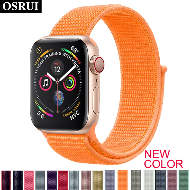 

Sport Loop For Apple watch band 4 44mm 40mm correa strap 42mm 38mm Watchband Iwatch series 3 2 1 bracelet breathable wrist belt