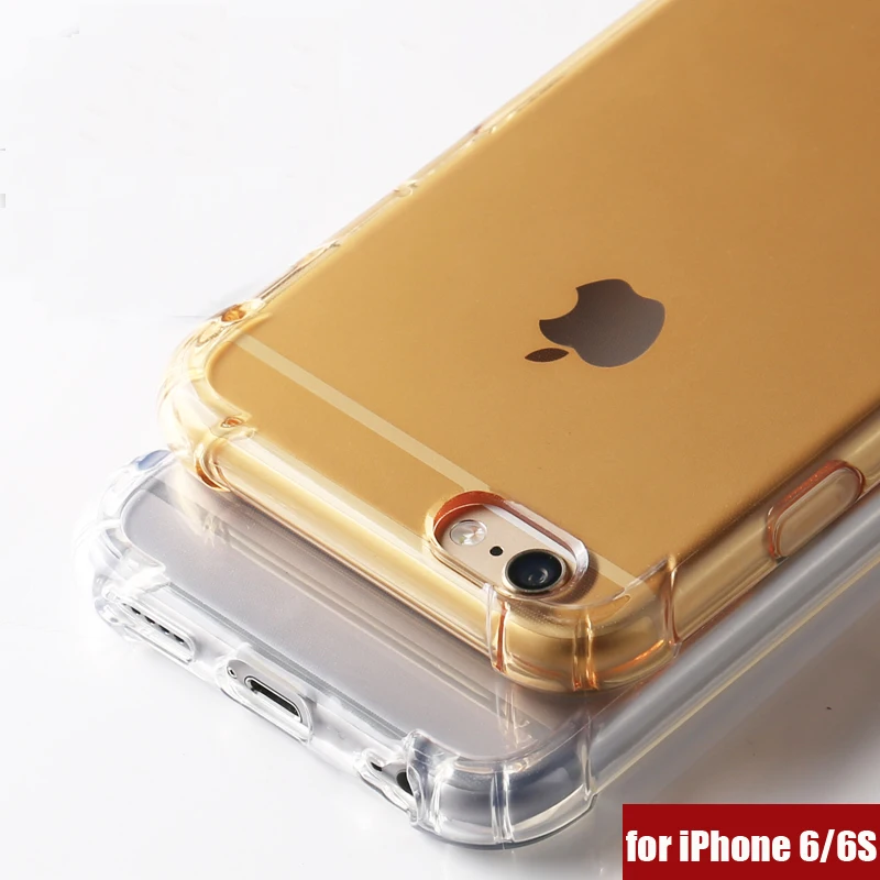 

ITEUU 6 6S Plus TPU Soft Super Anti-Knock Case for iPhone 6 6S Plus Heavy Duty Shockproof Air Cushion Transparent Back Cover