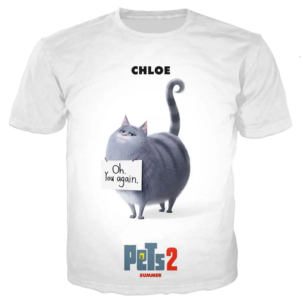 

New Kids t shirts The Secret Life of Pets 3D print tshirt Snowball Cartoon Baby Girl cute Cats Dog tees boy streetwear tops 03