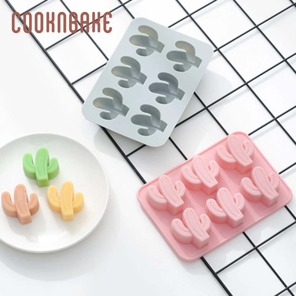 COOKNBAKE Silicone Chocolate Candy Mold Cactus biscuit pastry baking tool craft gypsum fondant form DIY cake decoration | Дом и сад