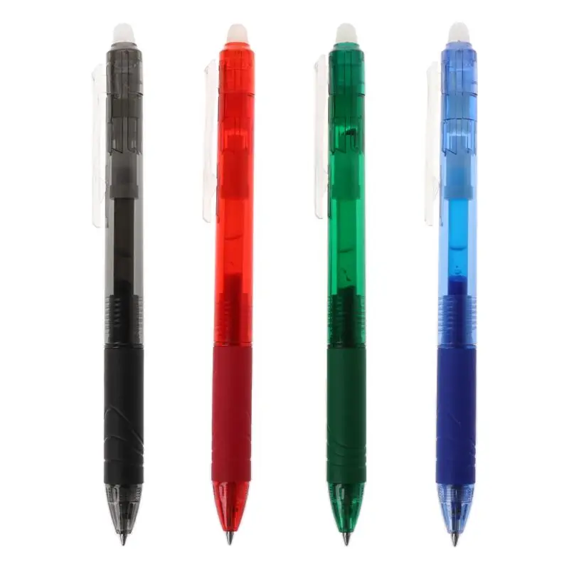 

0.5mm Magic Erasable Button Slide Press Gel Pen Red Blue Black Green Ink Office School Stationery Student Writing Tool