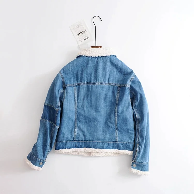 Женская джинсовая куртка с флисовой подкладкой|Куртки| |