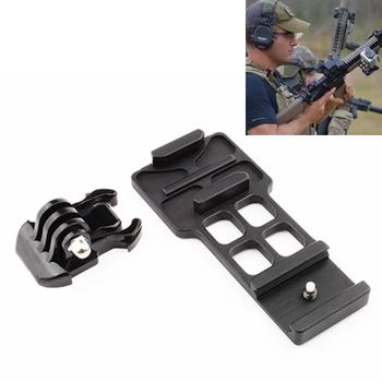

Black Camera Picatinny Weaver Gun Guide 20mm Rail Mount Side for Gopro hero7 6 5 4 3 3+ Plus FOR SJCAM