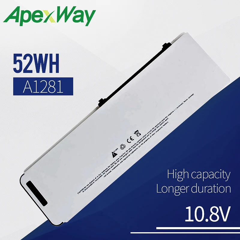 

10.8V 52Wh A1281 A1286 ( 2008 Version ) laptop battery For MacBook Pro 15" MB470 MB471 MB772 MB772*/A MB772J/A