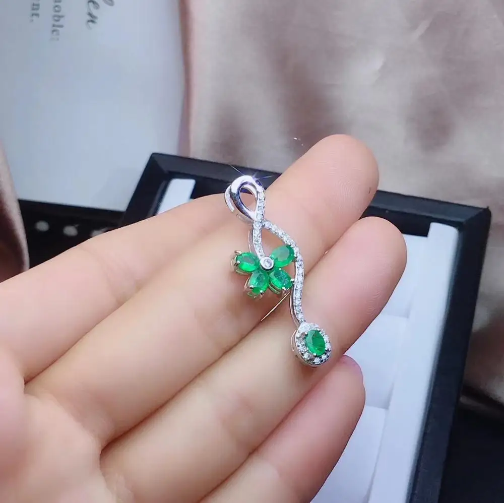  Pendentif en pierre naturelle verte émeraude collier pendentif en pierres précieuses naturelles S92