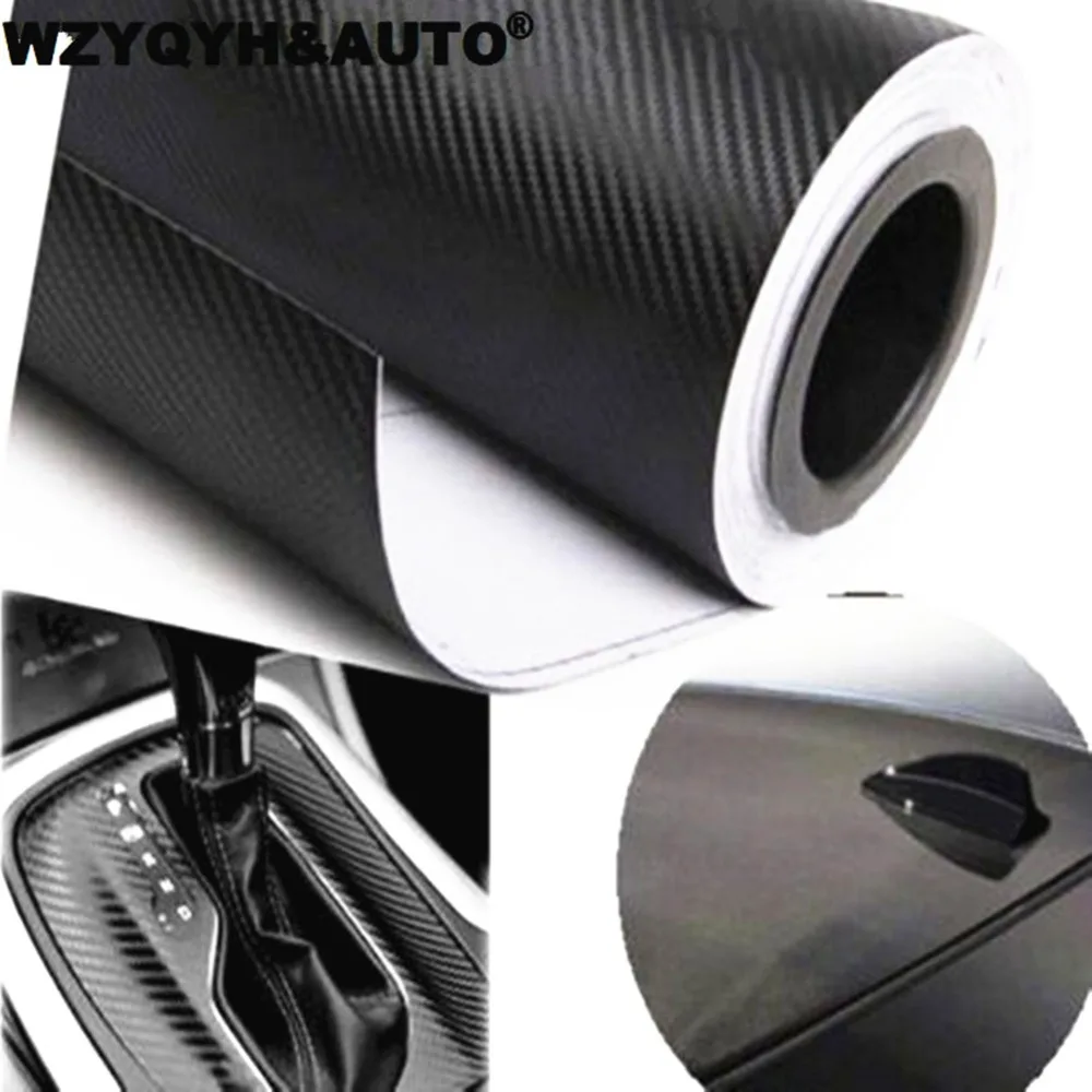 

10cm 20cm 30cmx127cm 3D Carbon Fiber Vinyl Car Wrap Sheet Roll Film Car stickers and Decals Motorcycle Car Styling Accessories