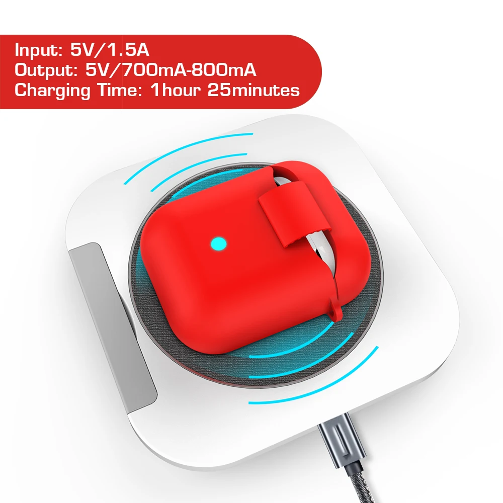 Skup GGMM bezprzewodowe etui z funkcją ładowania do etui airpods akcesoria do ładowarki pokrowiec ochronny do Apple Airpod air pods szybkie ładowanie