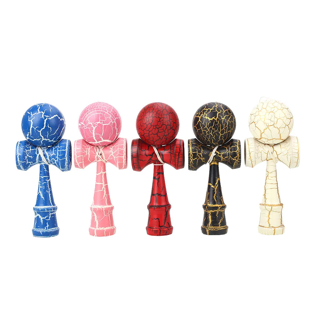 

Challenges Skill Ball Kendama Toy Lightning Attractive Skill Toy Suit Wooden Toy Kendama Pro Crackle Hand-Eye Coordination
