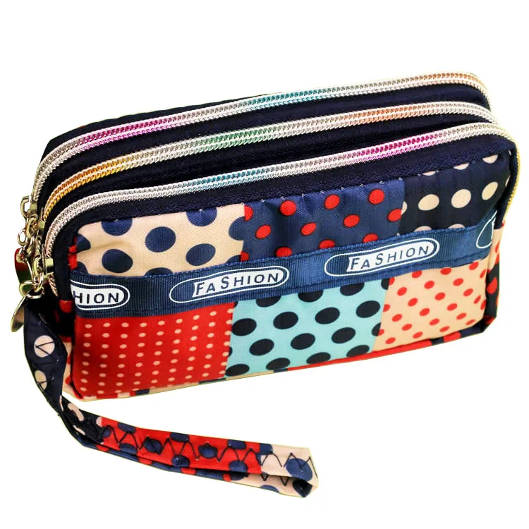 

Large Capacity Women Purses Coin Purse Zipper Wallets Wristlet Handbags Canvas Fabric Lady Leys Money Changes Bags
