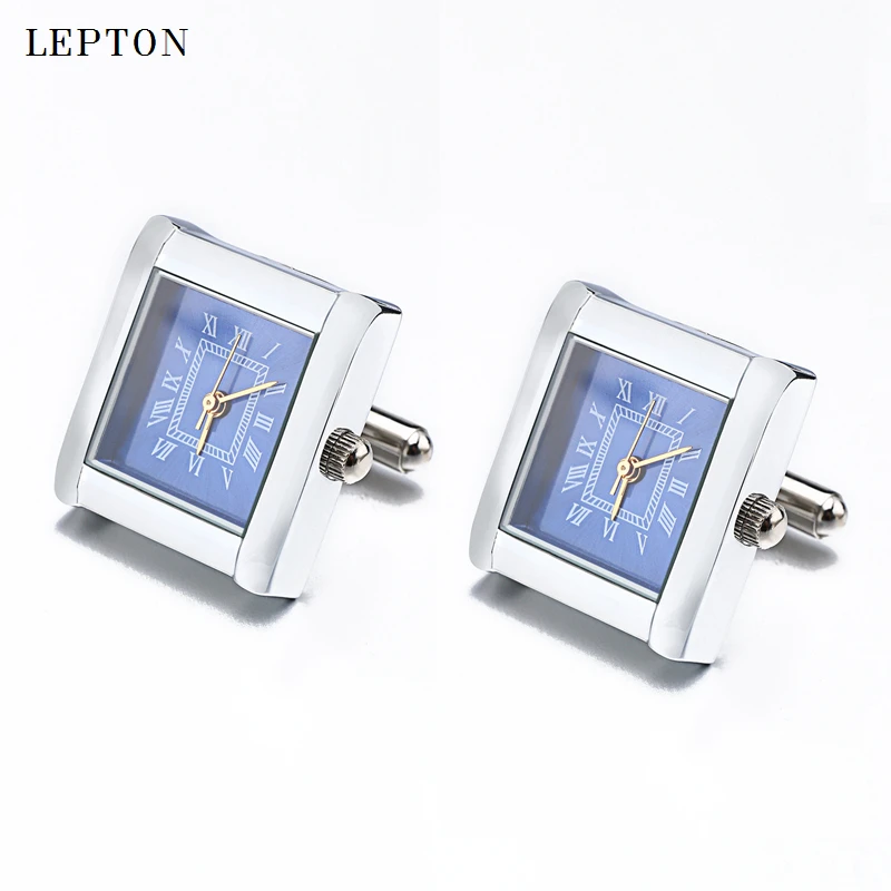 Hot Sale Real Battery Digital Watch Cufflinks For Men Lepton Clock Cufflinks Watch Cuff links for Mens Jewelry Relojes gemelos