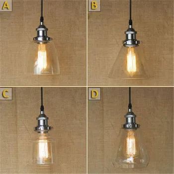 

Chrome Light Glass pendant Lamp Industrial Edison Retro Vintage Pendant lights chrome plated pendente de cristal para quarto