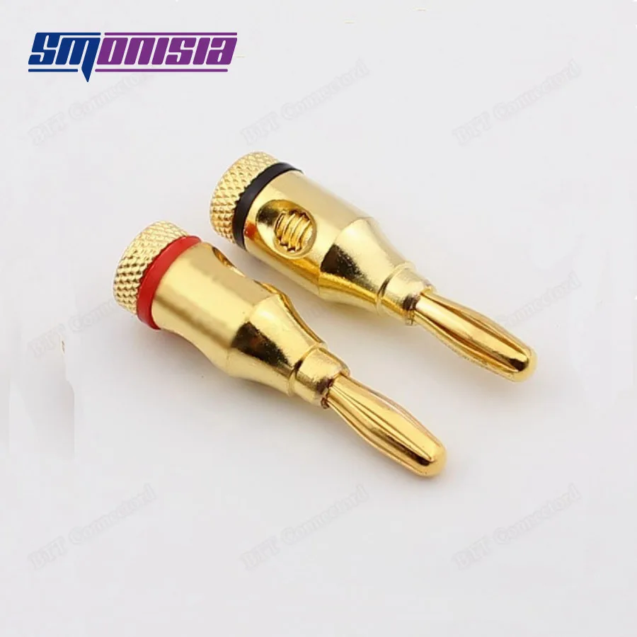 

Smonisia Gilded Gilt Banana Plug Connector for Stereo Sound Box Loudspeakers