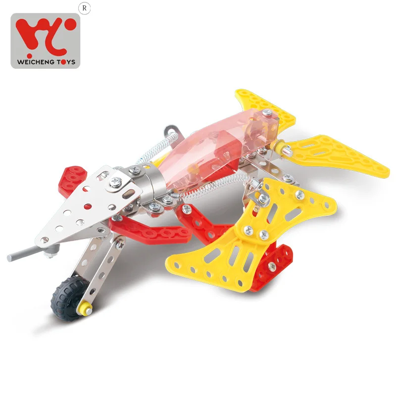 DIY Model Assemble Plane Metal Building Blocks Metal And Plastic