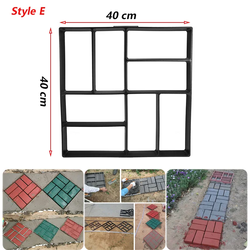 Своими руками тротуарный цемент кирпичные формы DIY пластиковые форма для бетона изготовления дорожек для плитки тротуарной сада искусственные каменные дорожные бетонные формы для сада домашнего пути брусчатки
