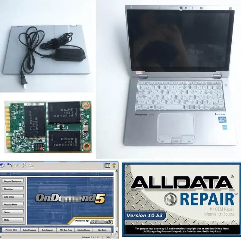 Alldata программное обеспечение все данные 10,53 mitchell по требованию авто ремонт программного обеспечения установлен хорошо с супер ноутбук CF-AX2 8 г ram