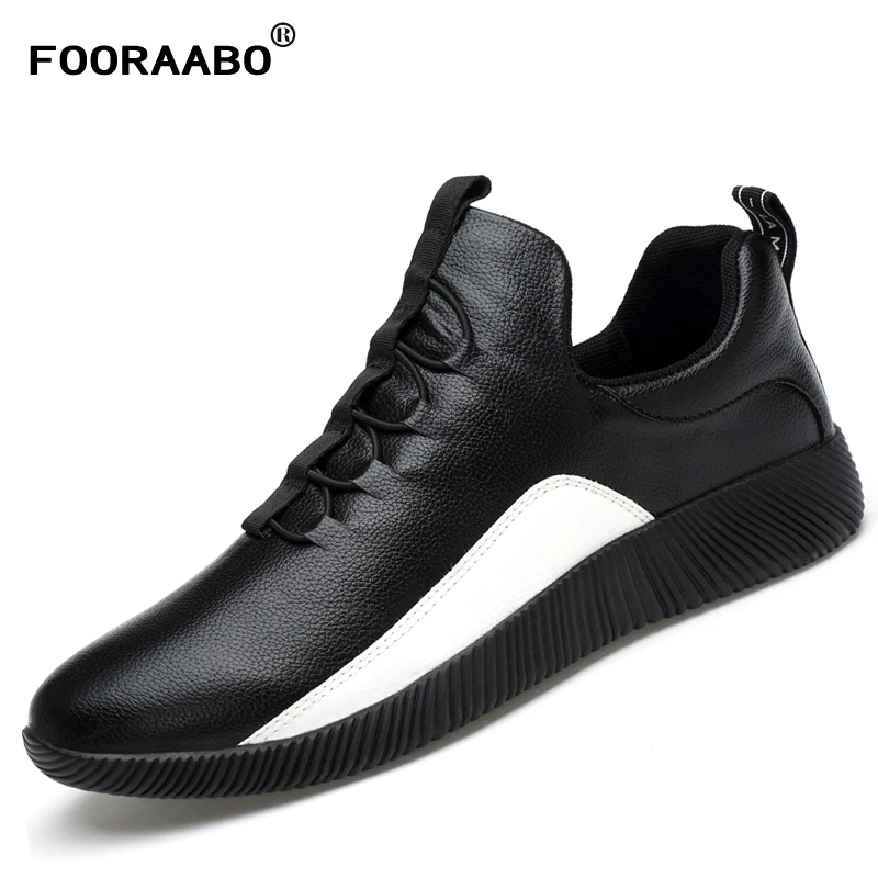 

2017 Luxury Brand New Style Mens Casual Shoes Flat Male High Quality Leather Shoes Men Lace-up Walking Shoes Zapatilla Hombre
