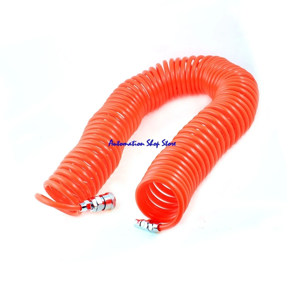 

1/4" Quick Pneumatic fittings +12M Length 8mm x 5mm Quick Connector Polyurethane Tube Pipe PU Hose Orange
