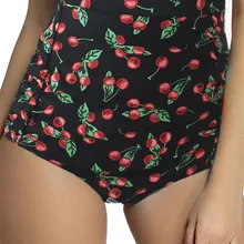 Новое поступление женский сексуальный купальник с высокой талией низ Ретро Флористический с высокой талией купальный костюм с бикини купальник пляжная одежда