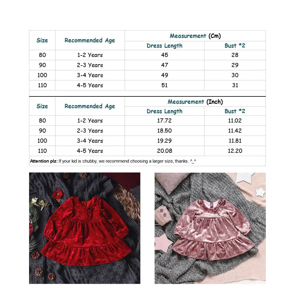 Вельветовое платье принцессы для девочек вечерние зимние платья с длинными рукавами для маленьких девочек с бантом, пышные модные платья для детей года