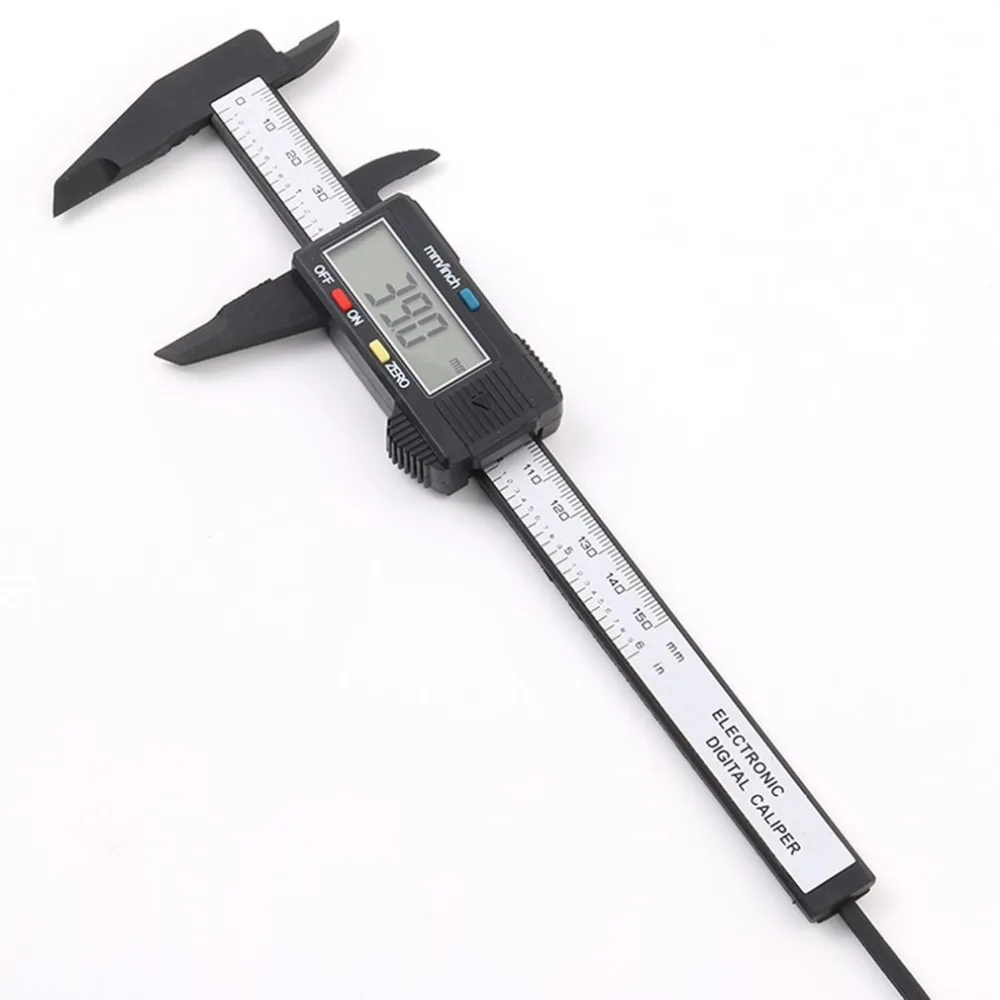 S штангенциркуль 150 мм 6 дюймов ЖК-дисплей цифровой электронный Нержавеющая сталь углерода оптоволоконный датчик микрометр измерительный инструмент