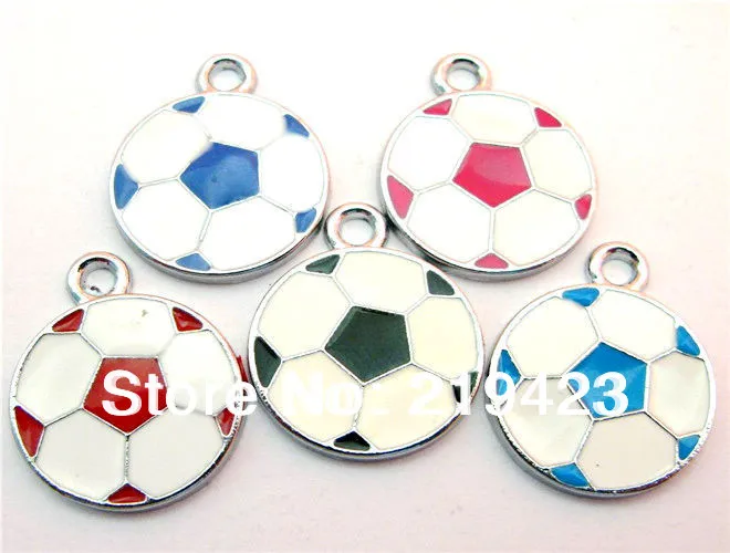 100pcs 19x19mm mix color Football DIY Hang Charms Pendands Jewelry accessories Fit cellphone 100pcs 19x19mm mix color Football DIY Hang Charms Pendands Jewelry accessories Fit cellphone