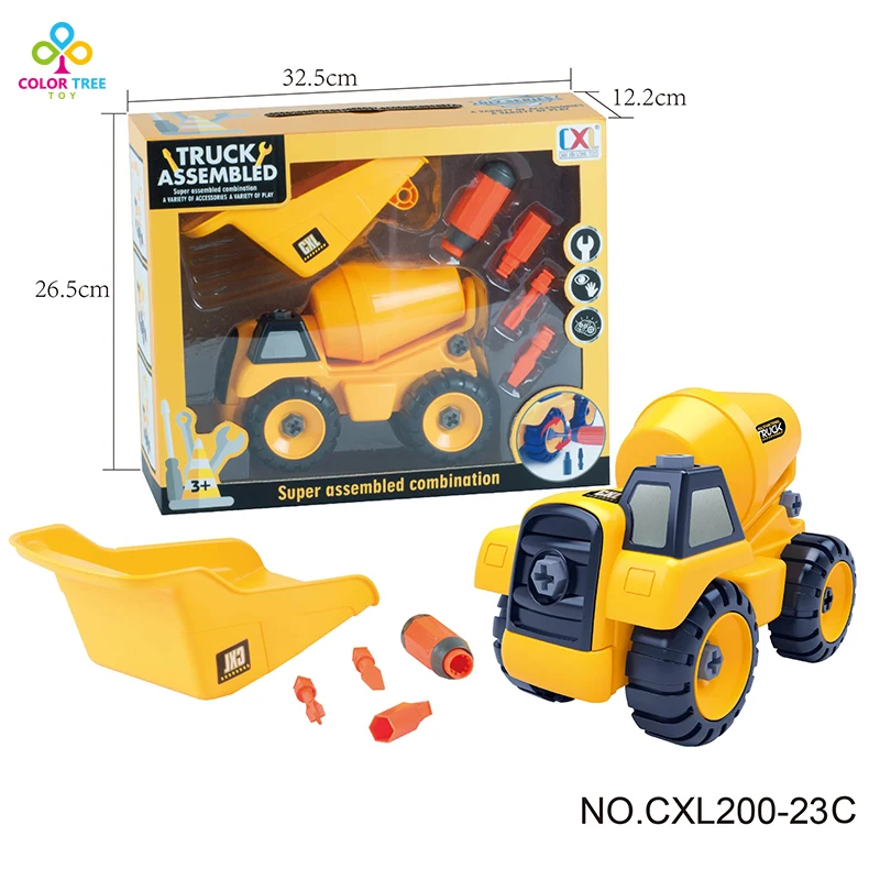 

5 Types Diecast Mini Alloy Trucks Engineering Tractor Construction Vehicle Toy Dump Truck Model Classic Toys Gifts For Children
