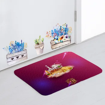 

Fashion Ramadan Festival Mat White Castle Golden Delicious Dinner Pink Cloud Purple Moon Landscape Wall Blanket Note Home Carpet