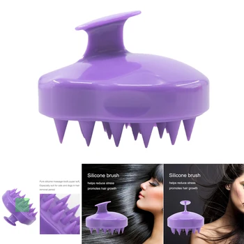 

1 Pcs Spa Slimming Massage Hair Shampoo Brush Silicone Head Body Scalp Massage Comb Shower Bath Brush Props Hair Washing Comb