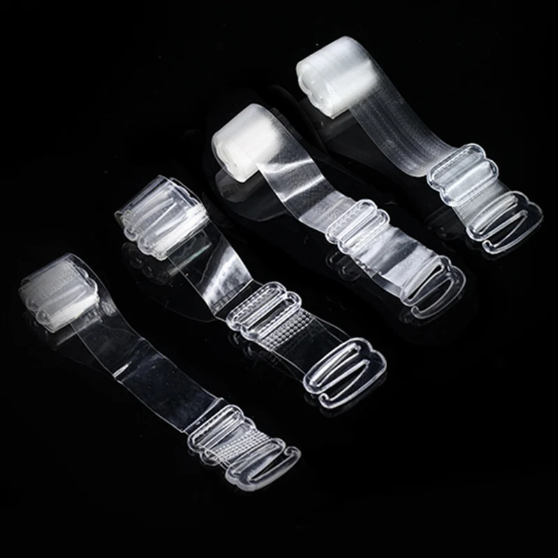 

Women 1cm 1.5cm Wide Plastic Buckle Bra Straps Non Slip Bra Shoulder Strap Invisible Transparent Bra Strap Accessories