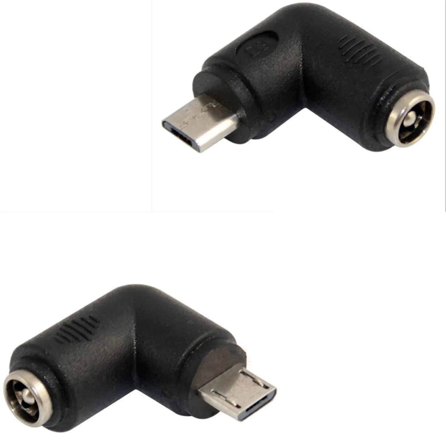 DC 5.5x2.1 mm Jack To Micro USB B 5 pin Right Angle Male Power Adapter