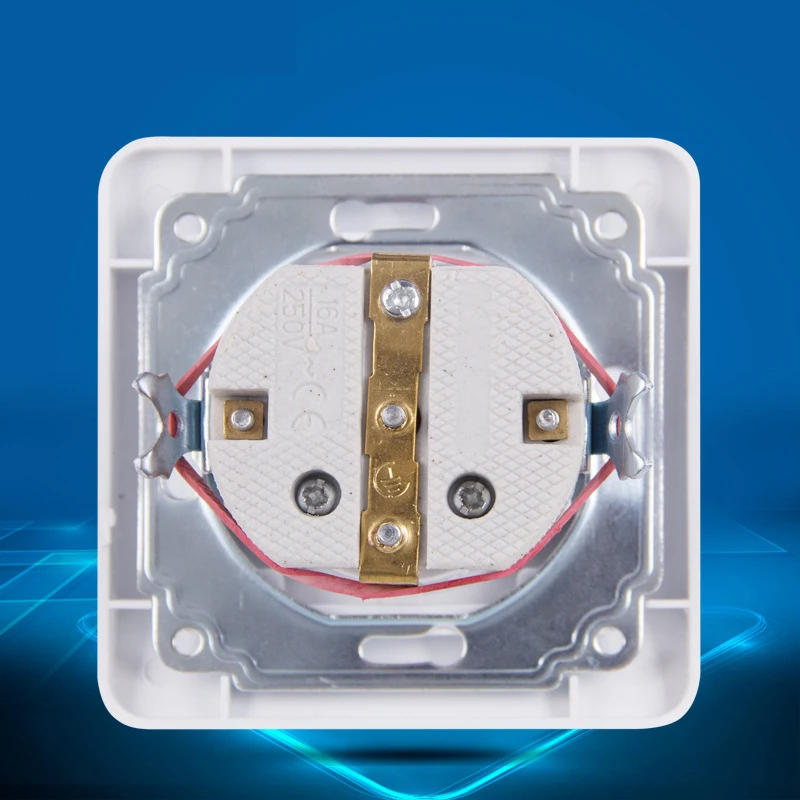 ЕС стандартный Электрический настенный зарядное устройство адаптер для зарядки стены немецкий штекер розетка розетки, белый, 16А, Заземленный, PC Панель