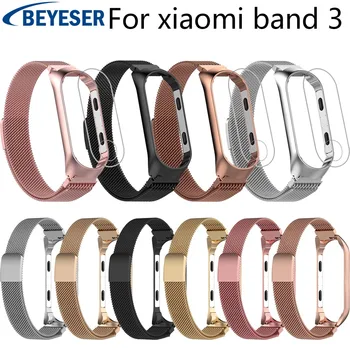 

Metal Wristband Strap for xiaomi mi band 3 smart Bracelet For Xiaomi mi band 3 Strap Replacement Bracelet Watch Wrist Bands