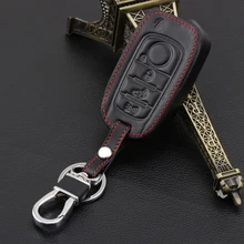 Чехол для ключей автомобиля VCiiC для Fiat 500X Toro Tipo Egea, 3 кнопки дистанционного управления, откидной складной кожаный протектор для Dodge Neon Key