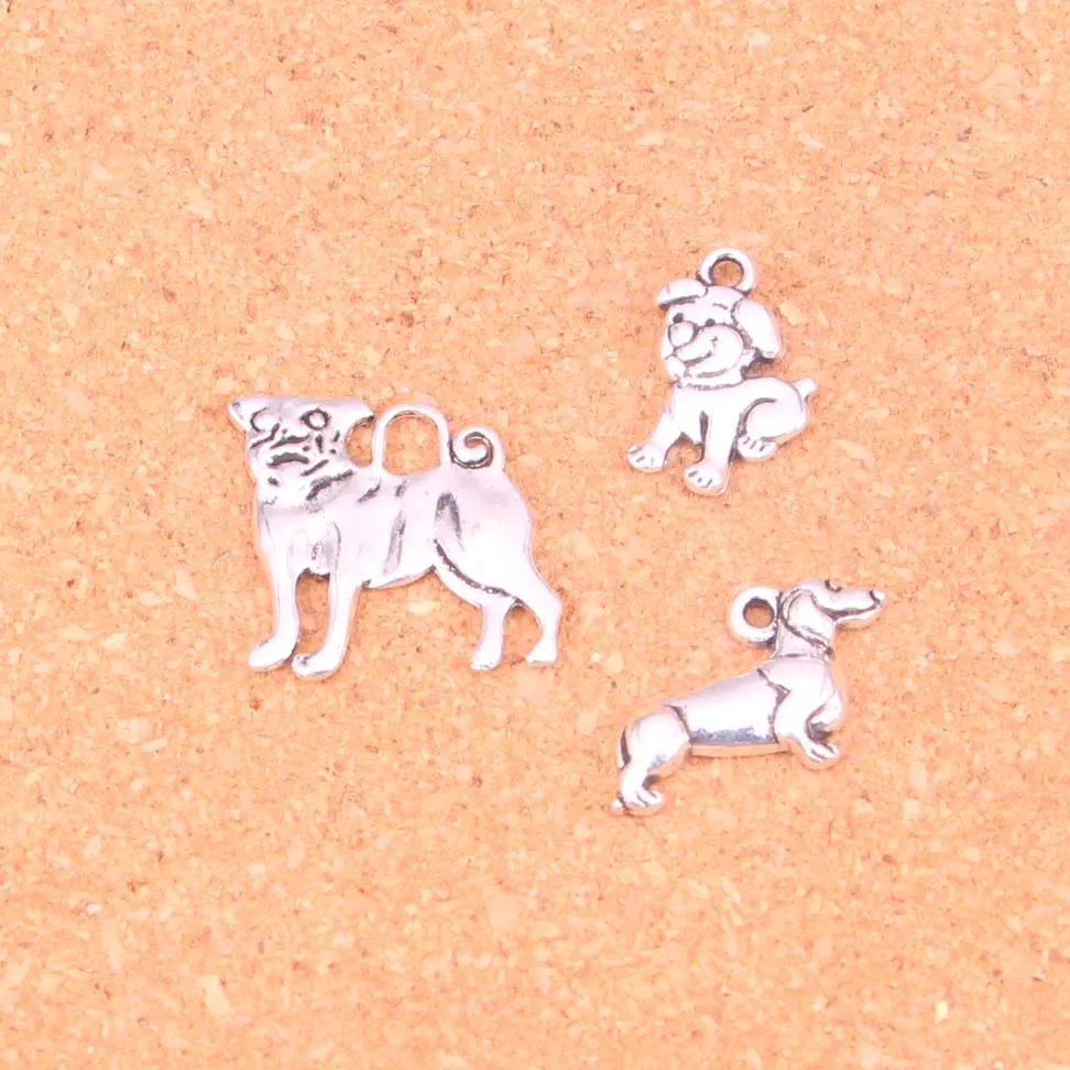 20 шт. подвески для ожерелья браслета|dog charm pendants|charm pendanttibetan silver plated |