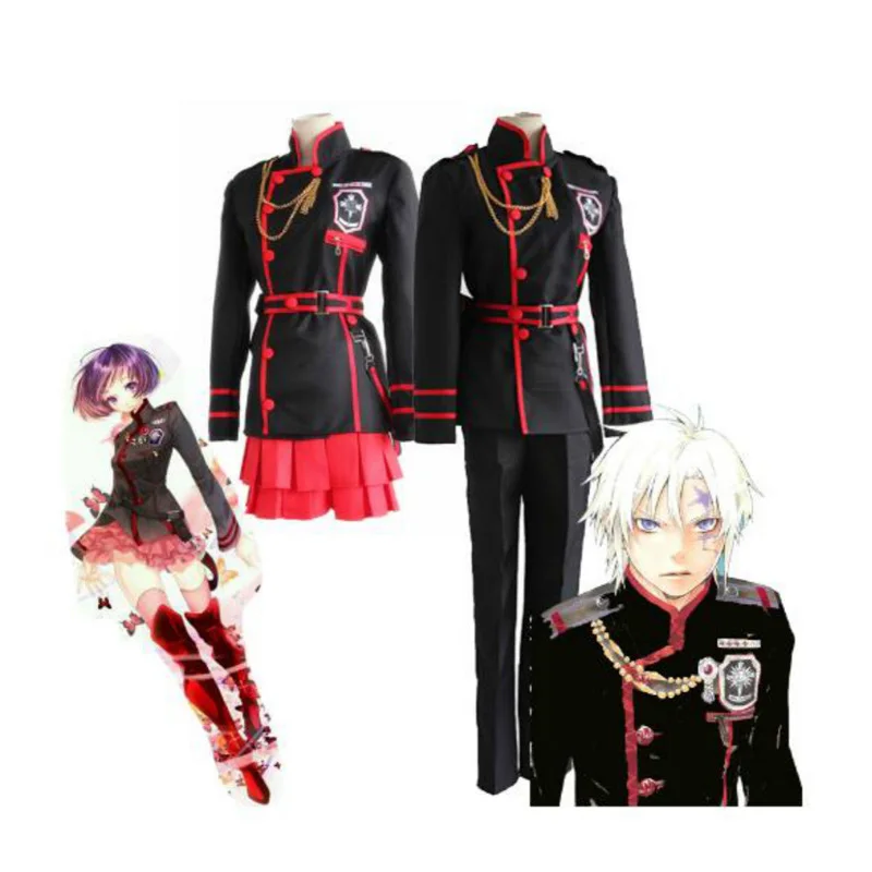Аниме D. Gray man костюм Linali Lenalee Униформа Аллен Уокер черная школьная форма одежда на