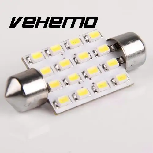 Vehemo новинка 2 шт. 39 мм 16 светодиодов s SMD 3528 супер белый цвет 12 В искусственная