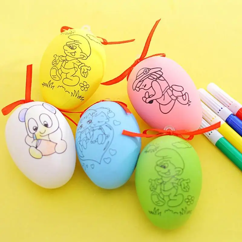 1 шт. разноцветные яйца сделай сам с 4 ручками для рисования ручная работа