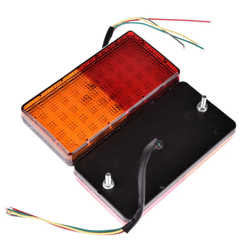 2 шт DC 12 V/24 V 100LED автомобильный прицеп кран боковая лампа автомобиля задние фонари предупреждающий сигнал Лампа Фонарь Авто задний фонарь